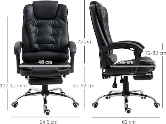 HomCom Office Chair with Recline Black