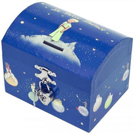 Trousselier Micul Prinț Copil Cutiuta de bani Lemn Albastru 13x11x10cm