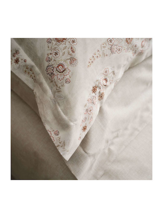 Vesta Home Karen 2 Coverlet Queen Size Cotton Satin Sand 230x270cm