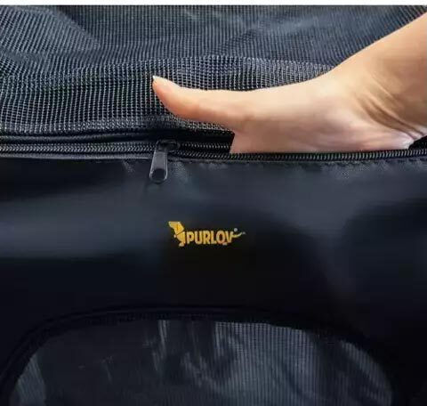 Purlov Purlov Dog/Cat Carrying Black Handbag L50xW25xH30cm