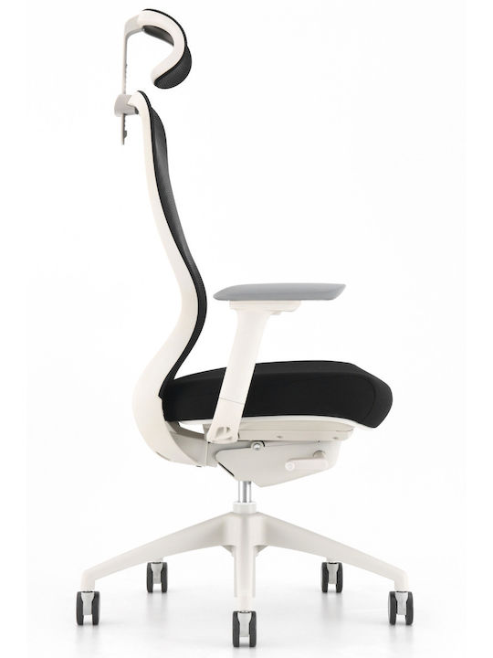 ErgoAction Action Chair VX Office Chair With Adjustable Arms White Black