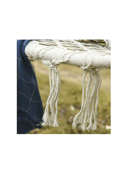 Outsunny Macrame Double Hammock Ecru 130x75cm