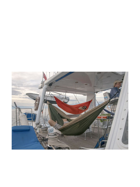 Ticket To The Moon Original Parachute Double Hammock Army Green / Brown 320x200cm