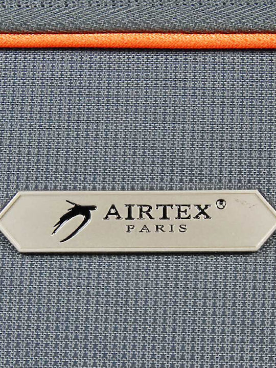 Airtex Paris Μεγάλη Βαλίτσα Ταξιδίου Υφασμάτινη Γκρι με 4 Ρόδες Ύψους 79εκ.