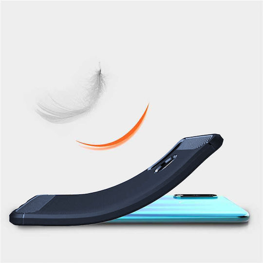 Sonique Carbon Brushed Задна корица Силикон / Пластмаса Син (OnePlus 10 Pro)