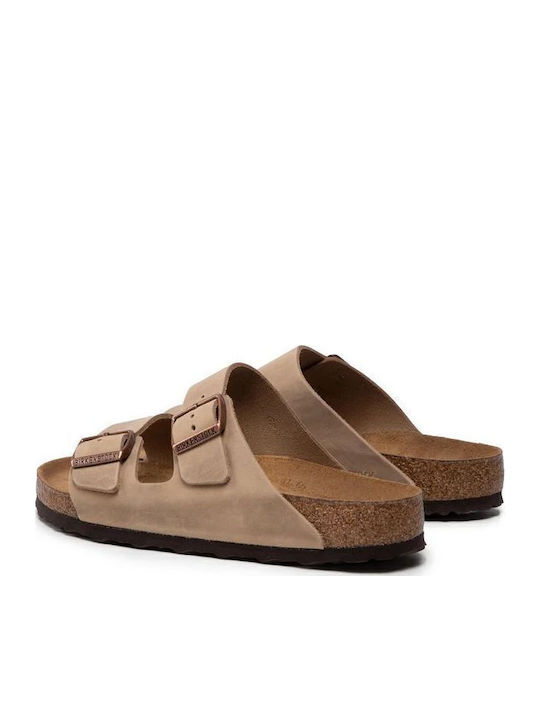 Arizona Soft Footbed Oiled Leather Leder Herrensandalen Tabacco Brown Regelmäßig Passform
