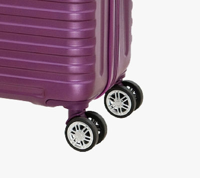 Bartuggi Cabin Travel Suitcase Hard Purple with 4 Wheels