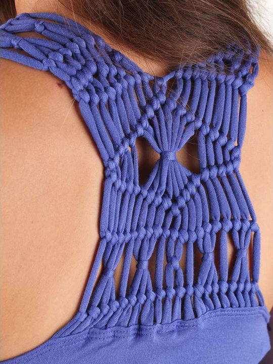 Ruffle Sommer Midi Damenkleid Ultra Marine