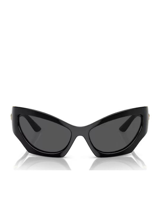 Damen Sonnenbrille mit Schwarz Kunststoff Gestell und Gray Linse