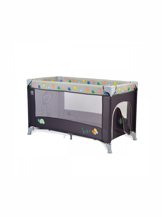Moni Safari Playpen with Mattress Pink/Grey 125x65cm