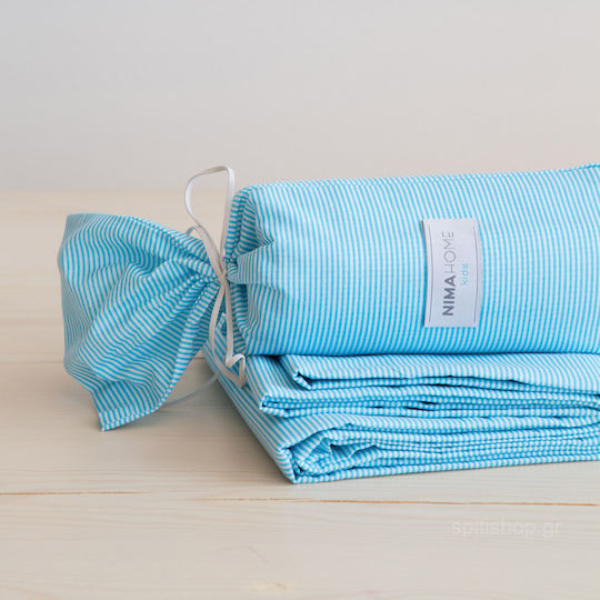 Nima Single Flip Flap Light Blue 170x255cm