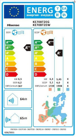 Hisense Hi-Comfort Κλιματιστικό Inverter 24000 BTU A++/A+ με WiFi