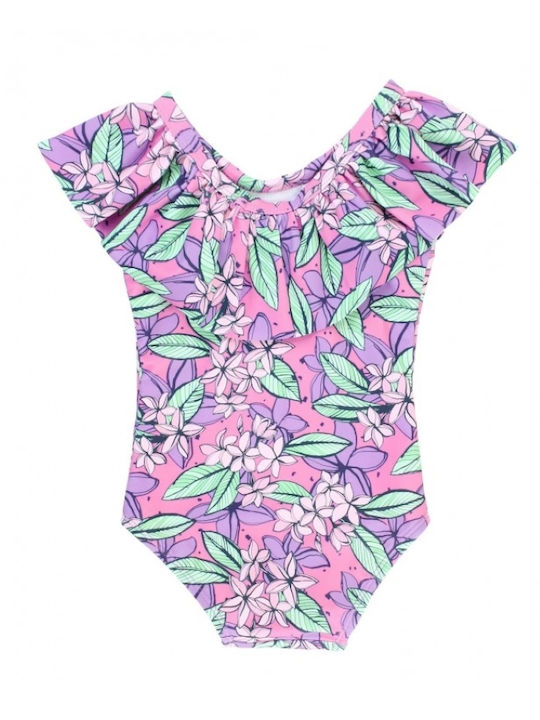 Rufflebutts Kids Swimsuit Full Body Sunscreen (UV 50+) Violet Valley