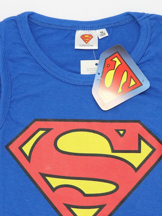 DC Comics Superman fără mâneci tricou pentru băieți (980-297blue) albastru