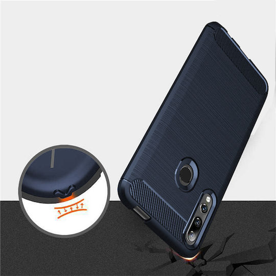 Sonique Carbon Brushed Back Cover Silicone / Plastic Blue (Xiaomi 12T / 12T Pro)