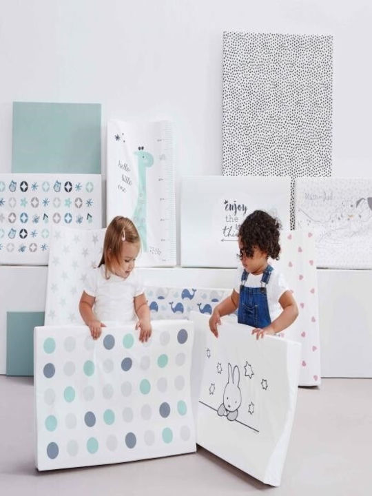 Bebejou Μαλακή Αλλαξιέρα Loulou από Ύφασμα White 44x72cm