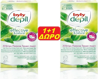 Byly Depil Effective & Natural Mint für das Gesicht 40Stück