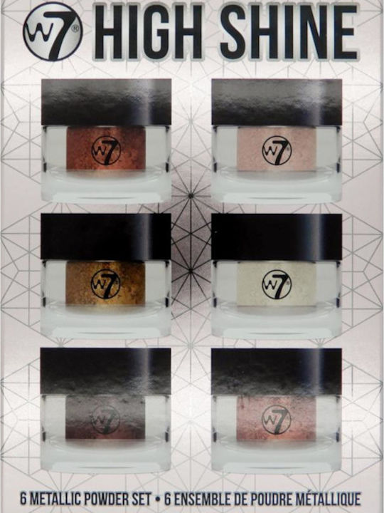 W7 Cosmetics High Shine Σετ Μακιγιάζ για Πρόσωπο & Μάτια 6τμχ