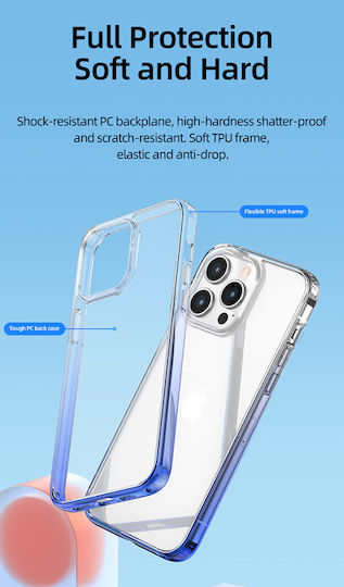 Usams Binz Back Cover Silicone Transparent Black (iPhone 14 Pro Max)