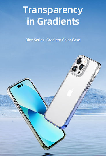 Usams Binz Back Cover Silicone Transparent Black (iPhone 14 Pro Max)