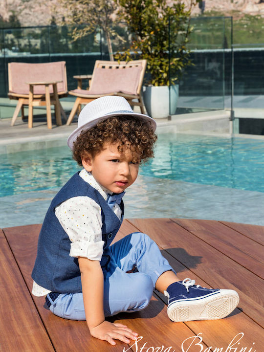 Stova Bambini Boys Baptism Suit with Vest 6pcs Blue SS20Β28