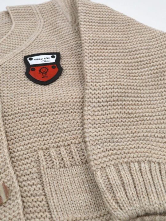 Kids Cardigan Knitted Beige