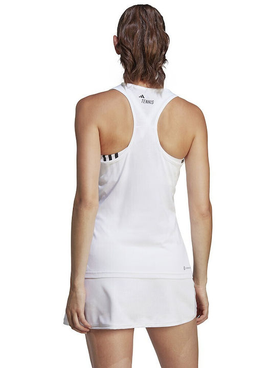 Adidas Damen Sportliches Bluse Ärmellos Weiß