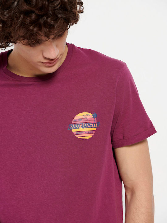 Garage Fifty5 T-shirt Bărbătesc cu Mânecă Scurtă Violet