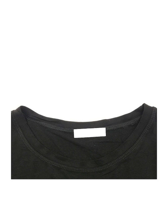 Damen Sommer Bluse Kurzärmelig Schwarz
