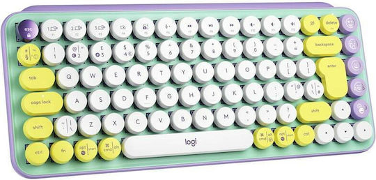 Logitech POP Emoji Безжично Само клавиатура Английски US Daydream