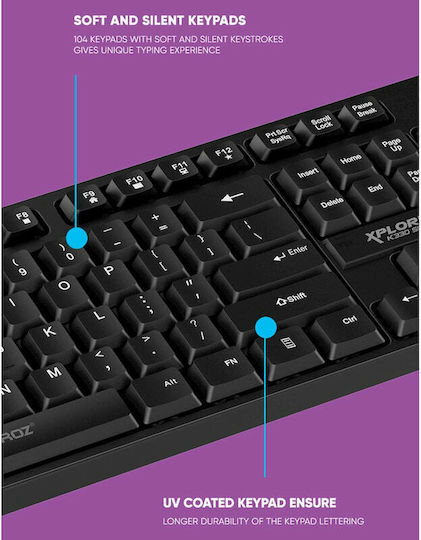 Alcatroz Silent K330 Keyboard Only English US