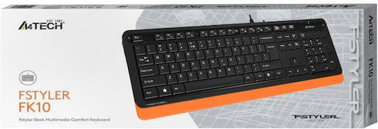 A4Tech Fstyler FK10 Πληκτρολόγιο Αγγλικό US