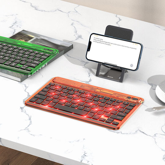 Hoco S55 Fără fir Bluetooth Doar tastatura Engleză US Verde