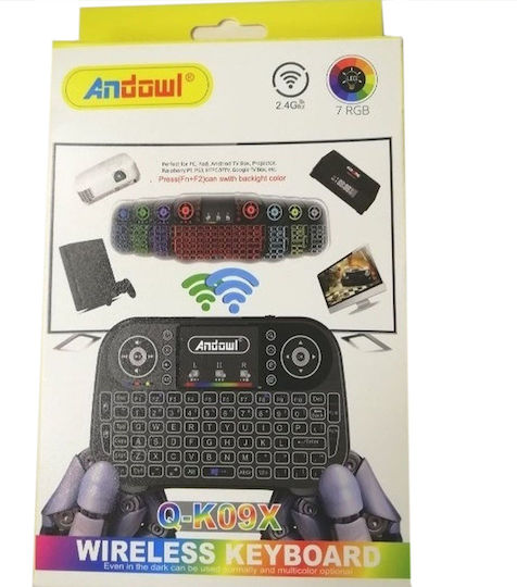 Andowl Q-K09X Ασύρματο Πληκτρολόγιο με Touchpad Αγγλικό US