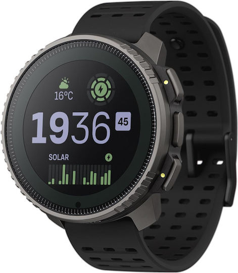 Suunto Vertical Solar Titanium 49mm Waterproof Smartwatch with Heart Rate Monitor (Black)