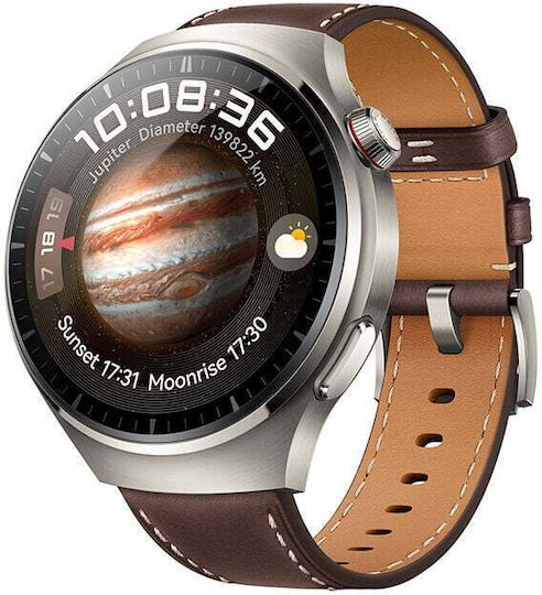 Huawei Watch 4 Pro Stainless Steel 48mm Waterproof with eSIM and Heart Rate Monitor (Dark Brown)