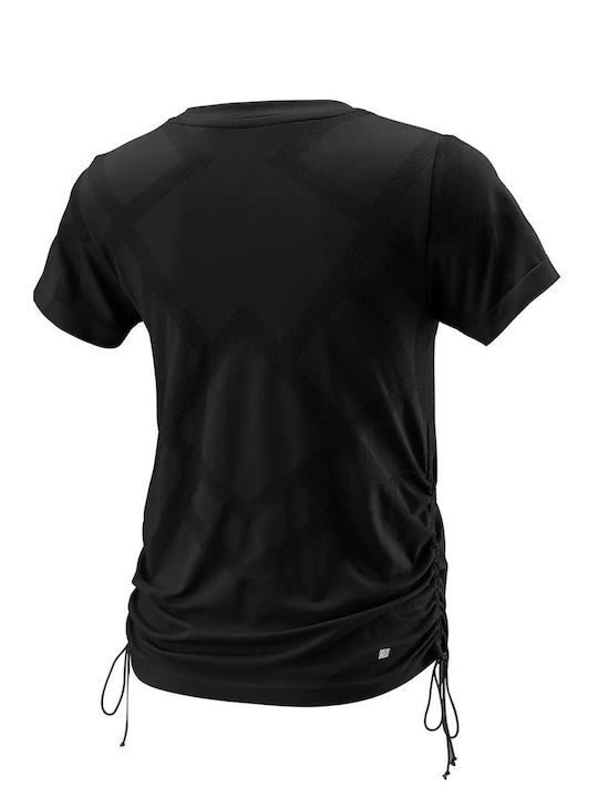 Wilson Women's Athletic Blouse Short Sleeve Black