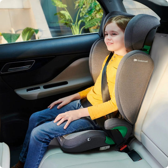 Kinderkraft Junior Fix Baby Car Seat High-back Booster i-Size with Isofix Gray