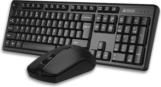 A4Tech 3330N Ασύρματο Σετ Πληκτρολόγιο & Ποντίκι Αγγλικό US