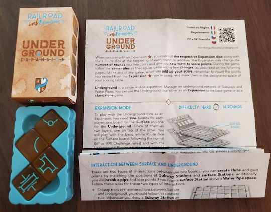 Game Expansion Railroad Ink Challenge Underground for 1-4 Players 8+ Years Old (EN) Horrible Guild