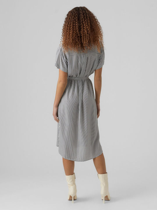 Vero Moda Summer Midi Shirt Dress Dress Blue