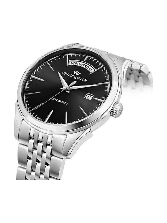 Philip Watch Ρολόι Αυτόματο με Μεταλλικό Μπρασελέ