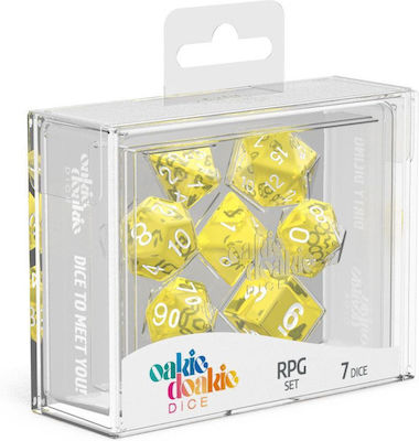 Oakie Doakie Dice Set Translucent - Yellow 7pcs ODD500012 040463