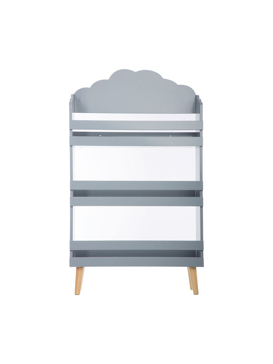 Wooden Floor Bookcase Gray 58x18x100cm