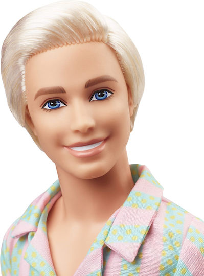 Barbie The Movie Wearing Pastel Striped Beach Matching Set Collectible Boy Doll Ken for 3+ years+ Years 33.02cm