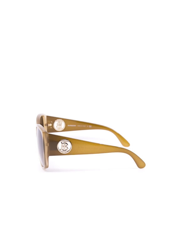 Burberry Women's Sunglasses with Beige Plastic Frame and Brown Gradient Lens B4290 301513