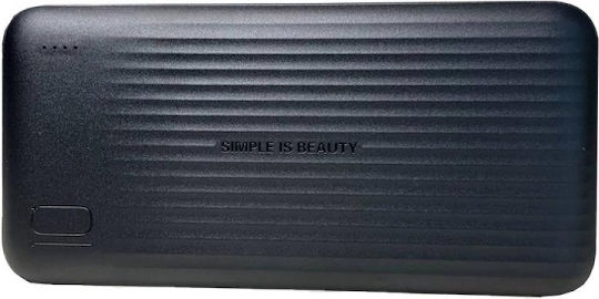 XO PB301 Power Bank 10000mAh με 2 Θύρες USB-A Μαύρο