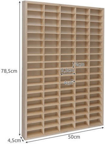 Kids Wall Shelf Beige 50x4.5x78.5cm