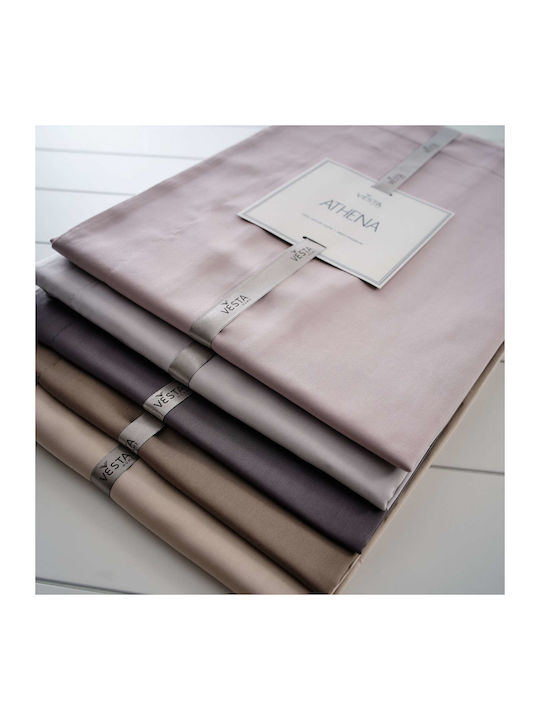 Vesta Home Athena Coverlet Queen Size Cotton Satin Beige 230x270cm