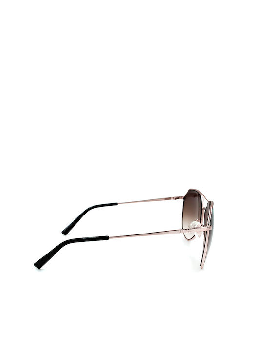 Guess Women's Sunglasses with Black Metal Frame and Brown Gradient Lens GF0161 33F